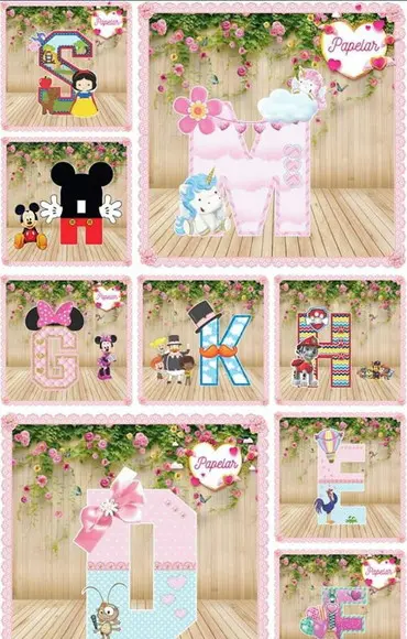 kit digital ArquivoS Silhouette COMBO LETRAS 3D