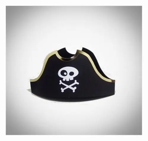 Arquivo Silhouette Caixa Centro de Mesa Chapéu Pirata