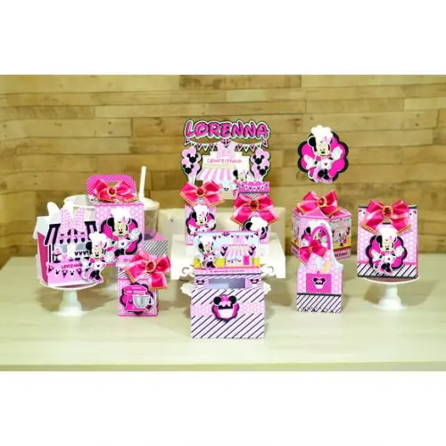 Arquivo Digital Silhouette MINNIE confeiteira rosa LUXO