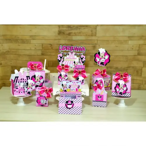 Arquivo Digital Silhouette MINNIE confeiteira rosa LUXO