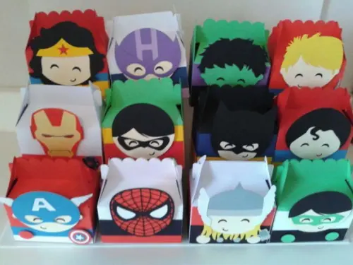 Arquivo Digital Silhouette CAIXAS SUPER HEROIS LUXO