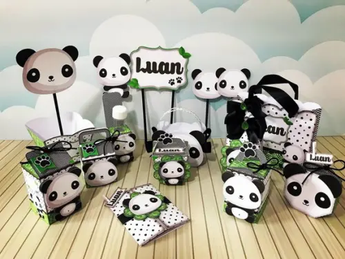 Arquivo Digital Silhouette PANDA MENINO VERDE