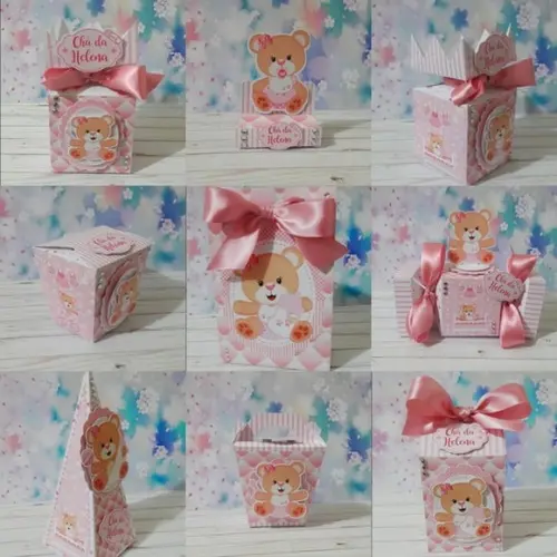 Arquivo Digital Ursinha Chá de Bebe Menina Luxo
