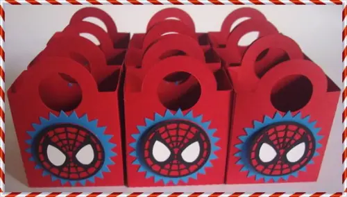 Kit Digital Arquivo Silhouette Caixa Sacolinha Homem Aranha