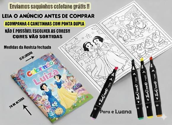 Kit Lembrancinhas de Colorir da Branca de Neve