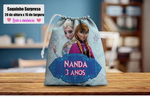 Lembrancinhas de Aniversario Frozen Saquinho Surpresa