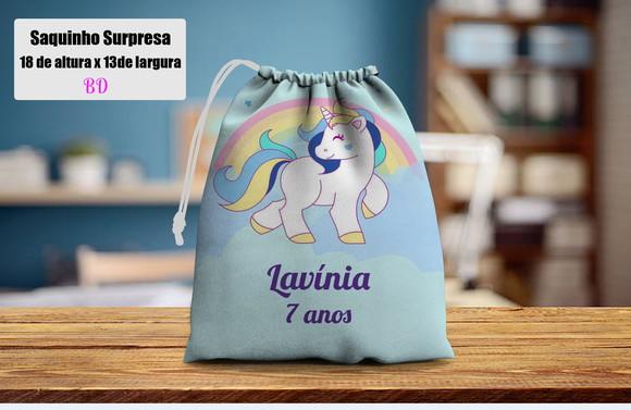Lembrancinhas do Unicornio Saquinho Surpresa