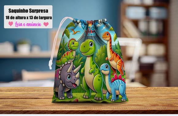 Lembrancinhas Saquinho Surpresa dos Dinossauros Cute