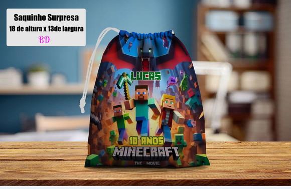 Lembrancinhas Surpresa Saquinho do Minecraft