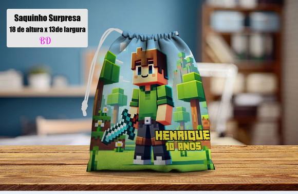 Lembrancinhas Surpresa Saquinho do Minecraft