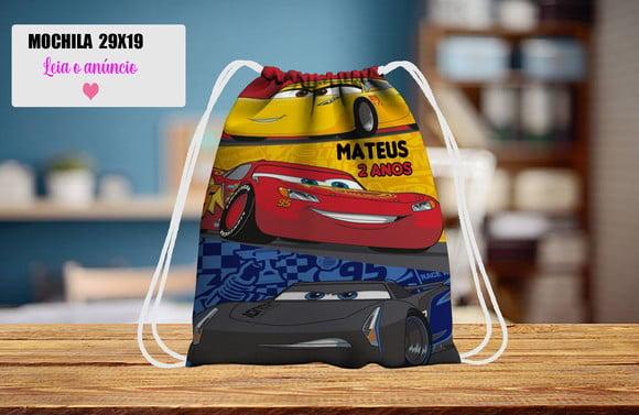 Mochila Aniversario do Mcqueen Carros