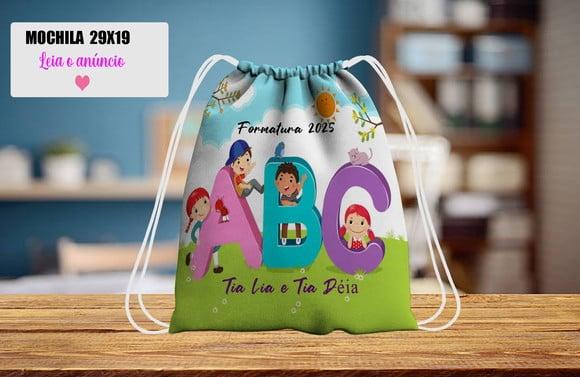 Mochilinha Personalizada Formatura Abc