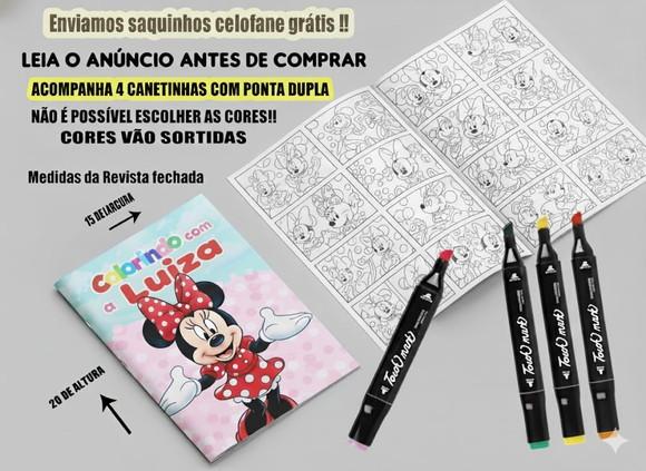 Revista de Colorir + Canetinha Dupla Ponta Minnie