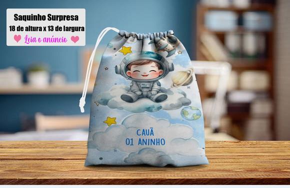 Saquinho Cordão Surpresa Lembrancinhas Astronauta