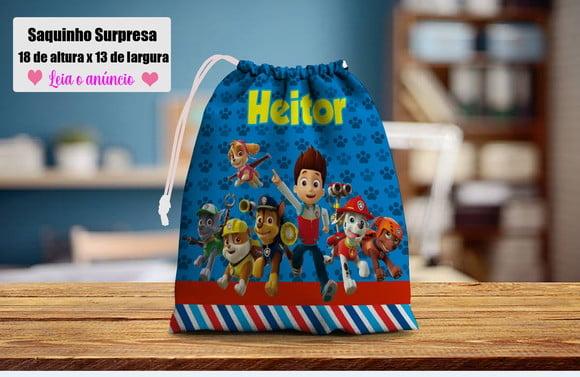 Saquinho Personalizado da Patrulha Canina Menina Rosa