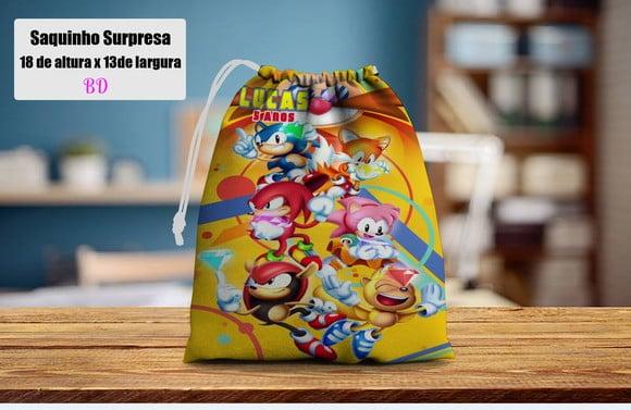 Saquinho para Lembrancinhas Turma do Sonic