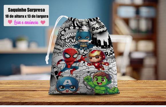 Saquinho Surpresa Festa do Vingadores Marvel Cute