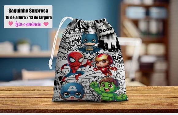 Saquinho Surpresa Festa do Vingadores Marvel Cute