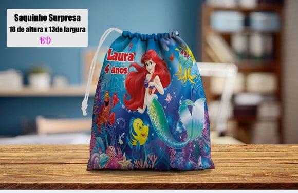 Saquinho Surpresa para Lembrancinhas da Sereia Ariel