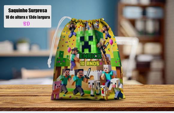 Saquinho Surpresa para Lembrancinhas do Minecraft