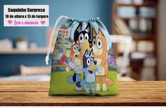 Saquinho Surpresa Personalizado Bluye e Bingo