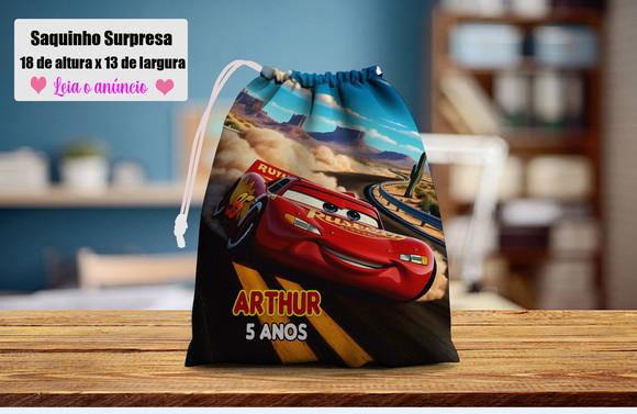 Saquinho Surpresa Personalizado Carros Disney