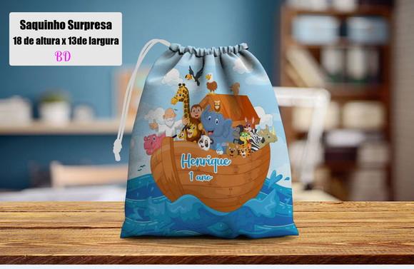 Saquinho Surpresa Personalizado da Arca de Noé