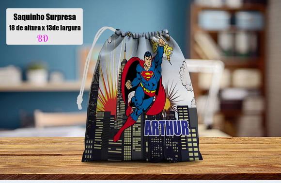 Saquinho Surpresa Personalizado do Super Homem