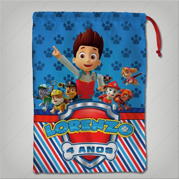 Saquinho Surpresa Personalizado Patrulha Canina