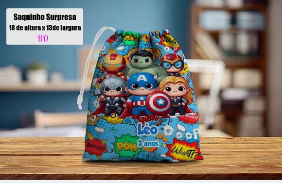 Saquinho Surpresa Personalizado Vingadores Baby