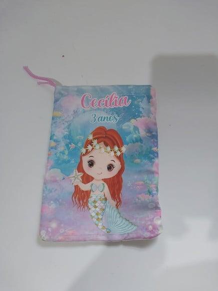 Saquinho Surpresa Personalizado Sereia