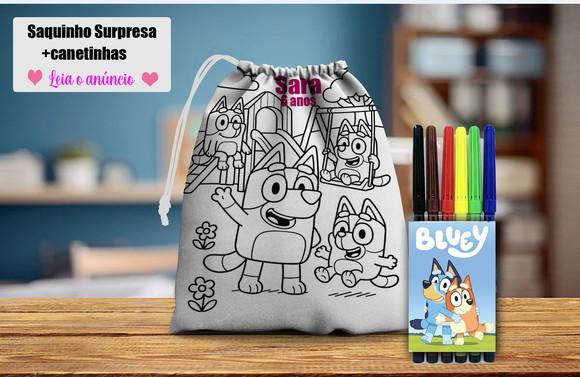 Saquinho Surpresa Pinte e Lave Bluey e Bingo