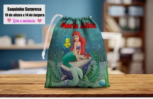 Lembrancinhas da Ariel Saquinho Surpresa