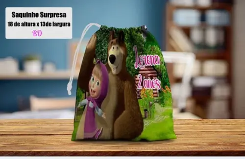 Lembrancinhas da Marsha e o Urso Saquinho Surpresa