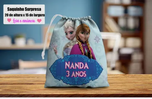 Lembrancinhas de Aniversario Frozen Saquinho Surpresa