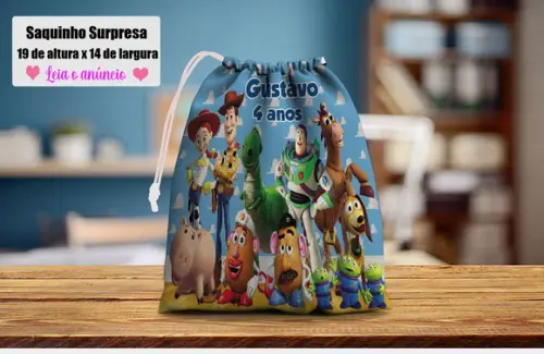 Lembrancinhas de Aniversario Saquinho Surpresa do Toy Story
