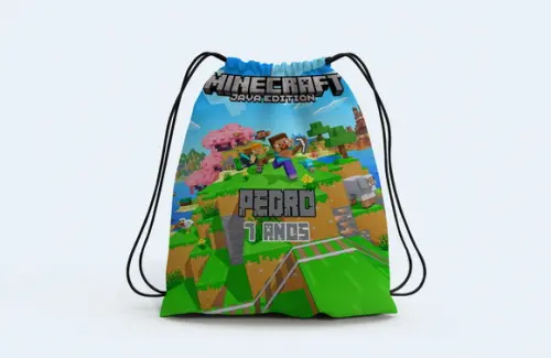 Lembrancinhas do Minecraft Mochila Personalizada