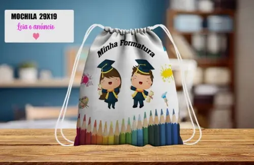 Lembrancinhas de Formatura Mochila Personalizada