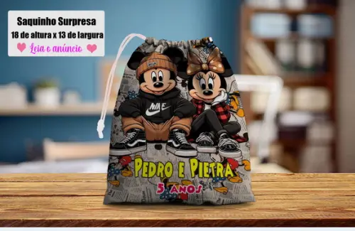 Lembrancinhas Personalizada Saquinho Surpresa Mickey Mouse