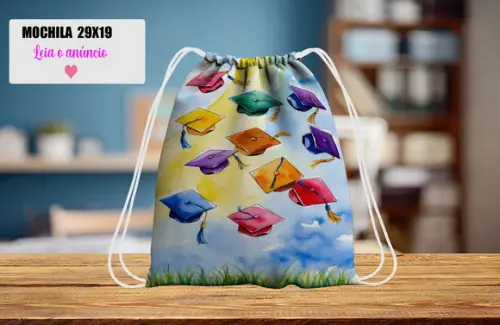 Mochila Lembrancinhas Surpresa de Formatura Escolar