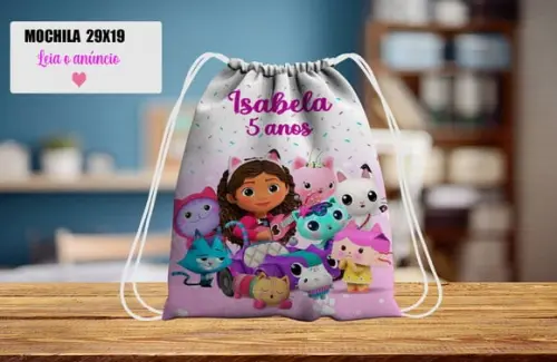 Mochilinha Personalizada Casa Magina da Gabbi