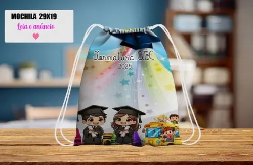 Mochila Sacolinha Personalizada Formatura