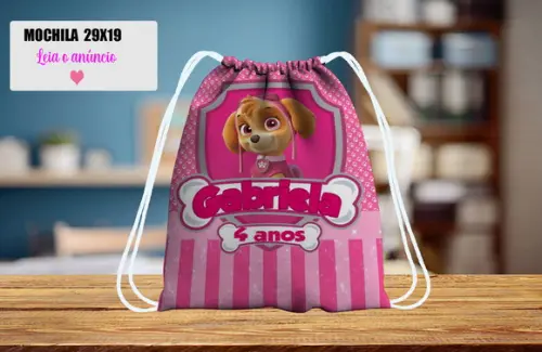 Mochilinha Personalizada da Patrulha Canina da Skye
