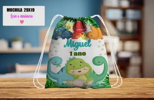 Mochilinha Personalizada Dinossauro Baby