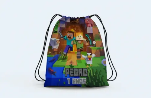 Mochilinha Personalizada do Minecraft