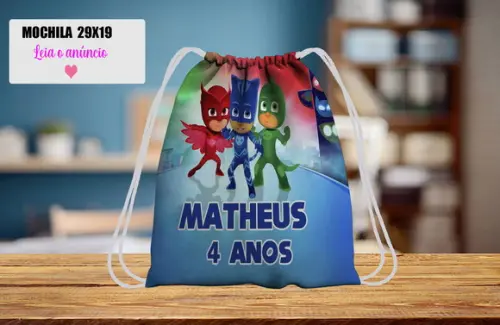 Mochilinha Personalizada do Pj