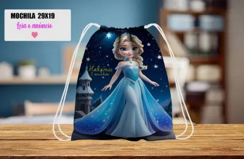 Mochilinha Personalizada Frozen Elza