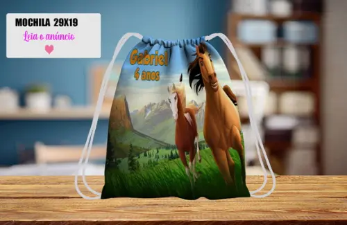 Mochilinha Personalizada para Lembrancinhas Spirit