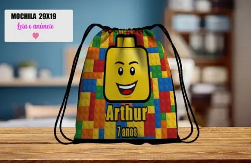 Mochilinha Personalizada Lego
