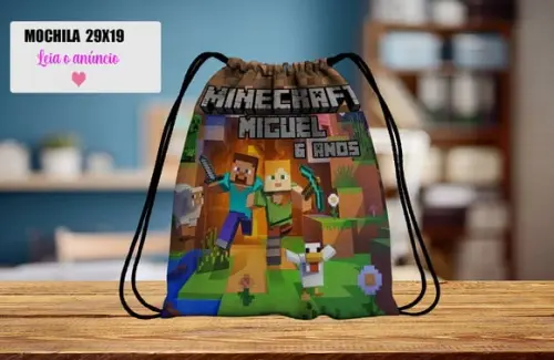Mochilinha Personalizada Minecraft
